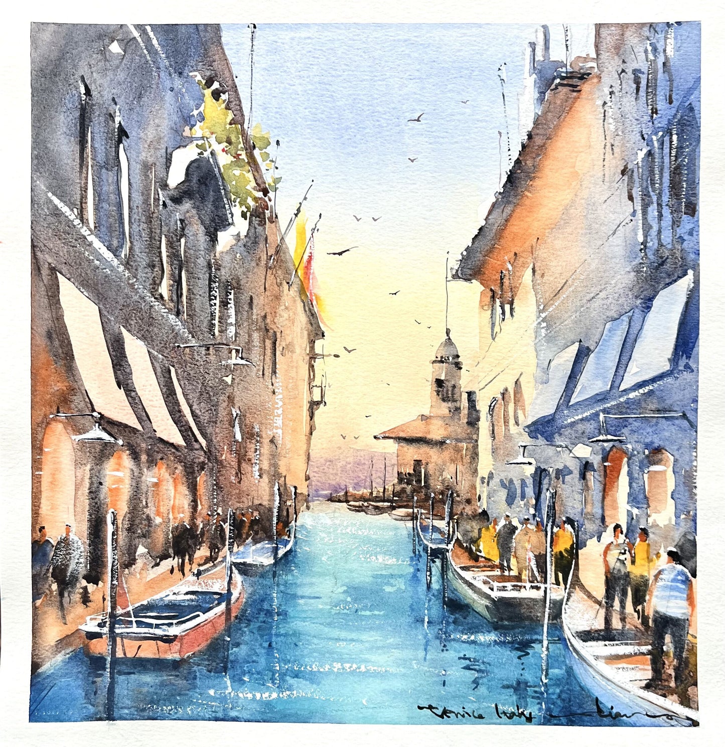 Impressions of Venice (1), Italy (size 12''x12'')