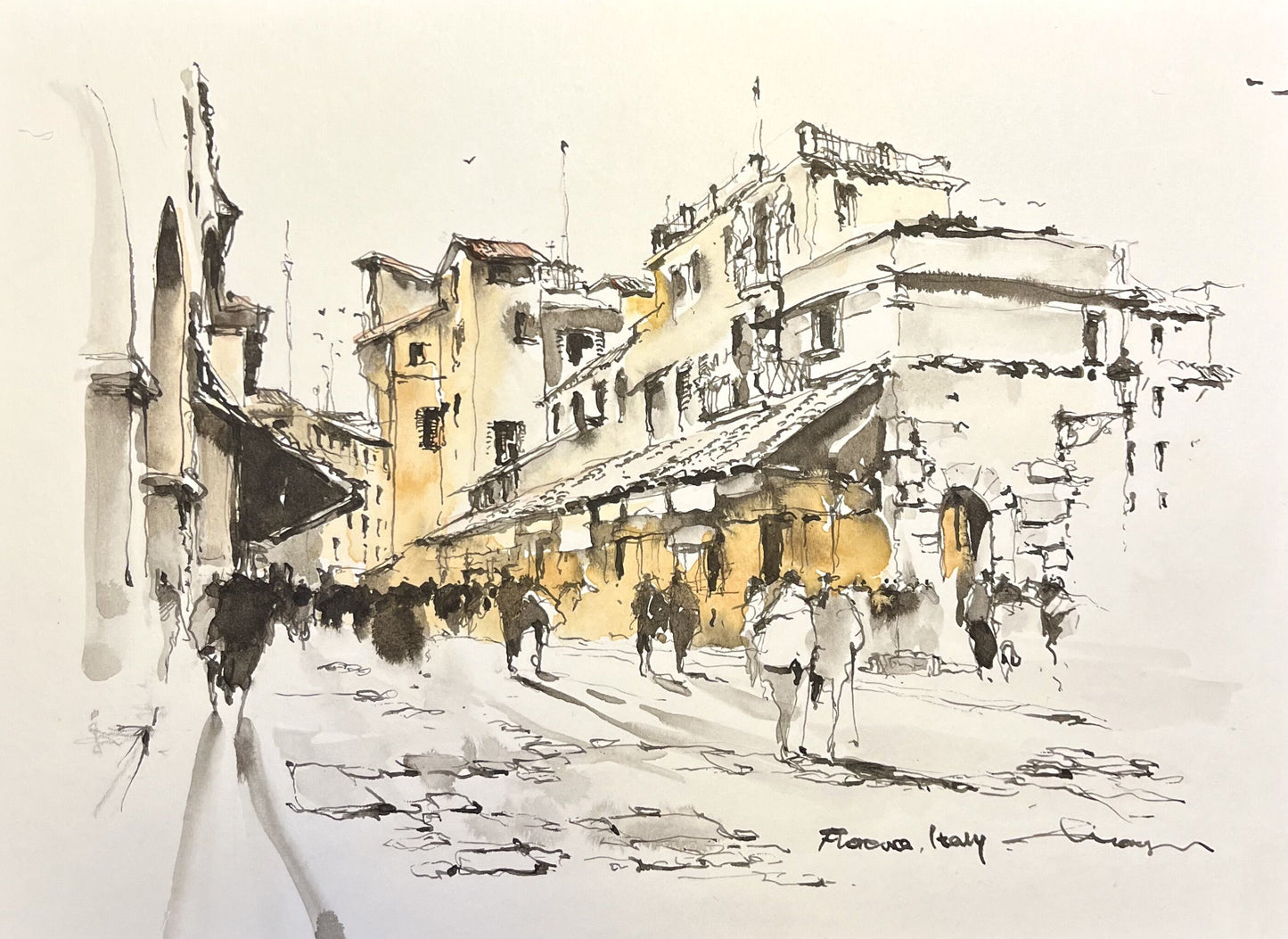 Ponte Vecchio, Florence, Italy (size 9"x12")