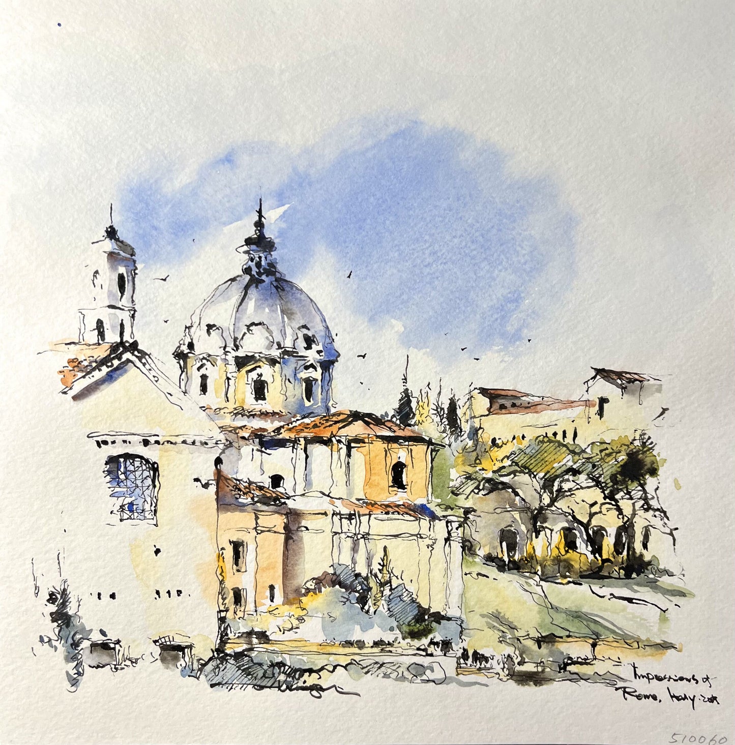 Impressions of Rome, Italy (size 11''x11'')