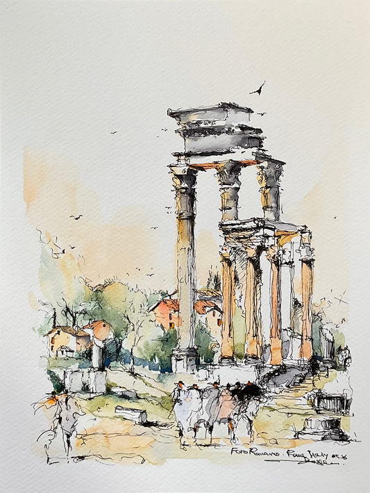 Foro Romano, Rome, Italy (3)   (size 9'' x 12'')